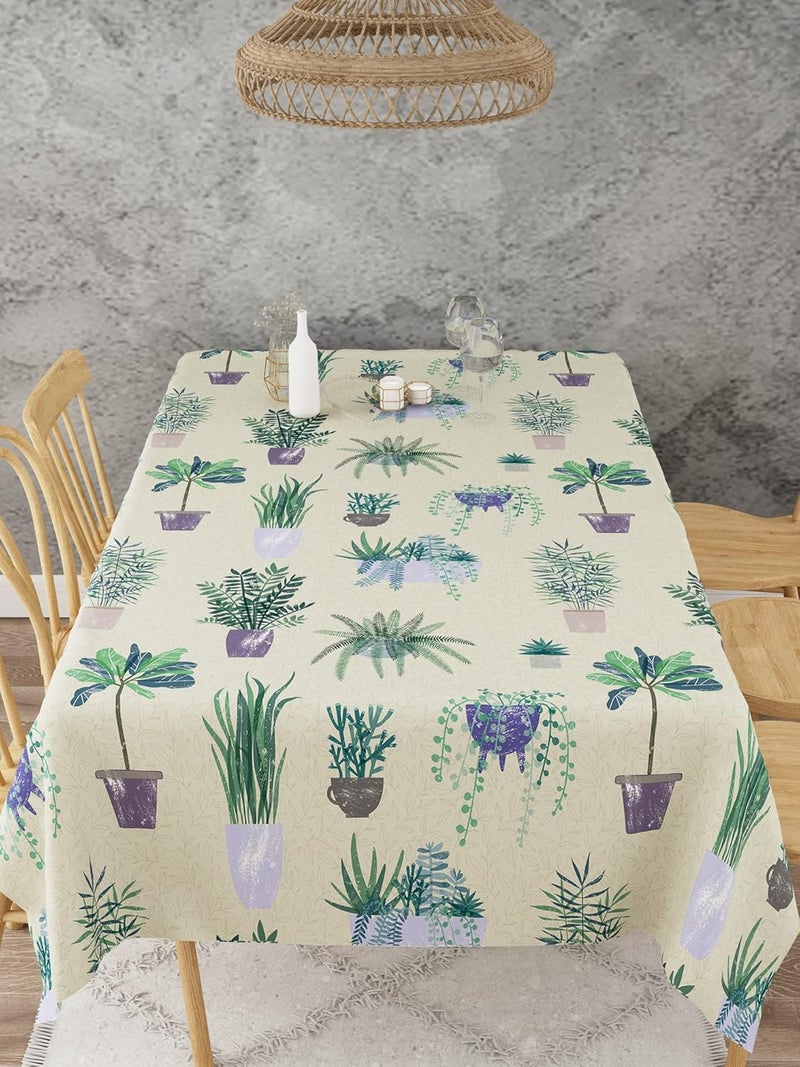 EVER HOME 100 Cotton 4 to 6 Seater Dining Table ClothTable CoverRectangular 58 inch x 88 inch Pack of 1 - Image 3