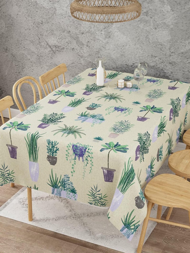 EVER HOME 100 Cotton 4 to 6 Seater Dining Table ClothTable CoverRectangular 58 inch x 88 inch Pack of 1 - Image 2