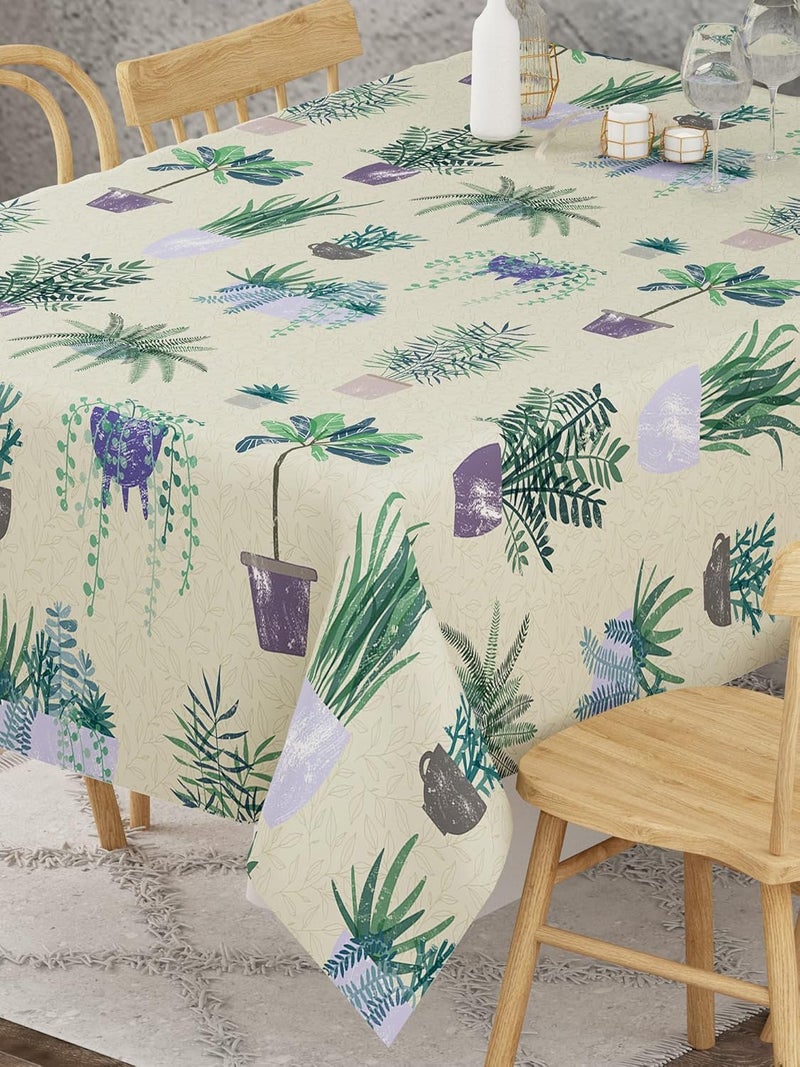 EVER HOME 100 Cotton 4 to 6 Seater Dining Table ClothTable CoverRectangular 58 inch x 88 inch Pack of 1 - Image 1