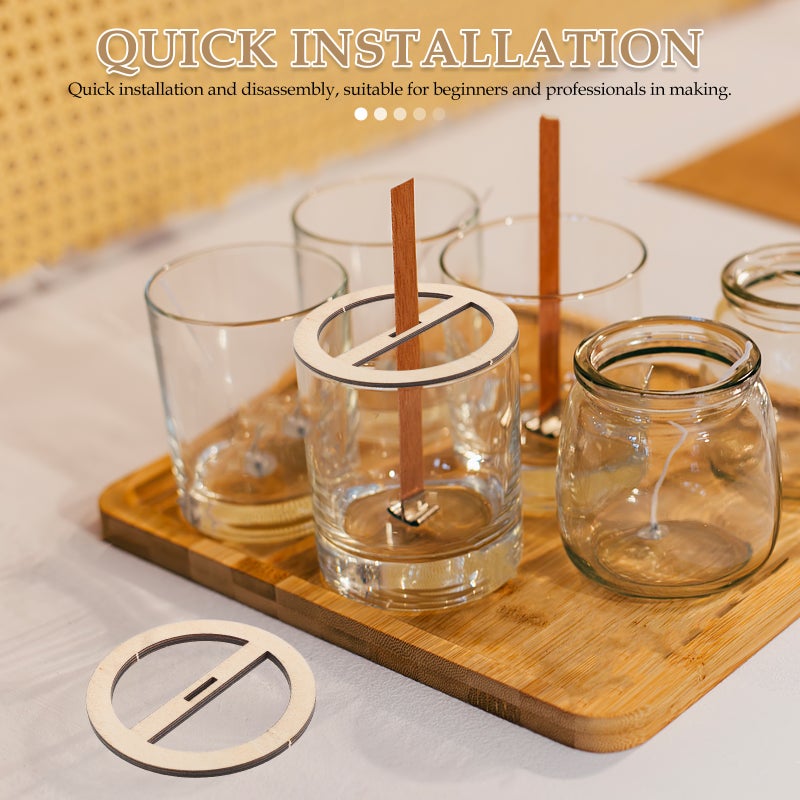 6pcs Wick Holders: Candle Wick Centering Device for DIY Candle Making - Universal Stabilizer & Placement Tool for Jar - Image 4