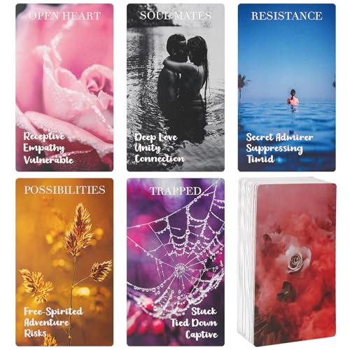 Fofeadm Oracle Cards 78 PCS Love Oracle Cards Deck with Meaning on Them Love Oracle Cards for Beginners Answers to Guiding You Through Life and Love Questions - Image 1