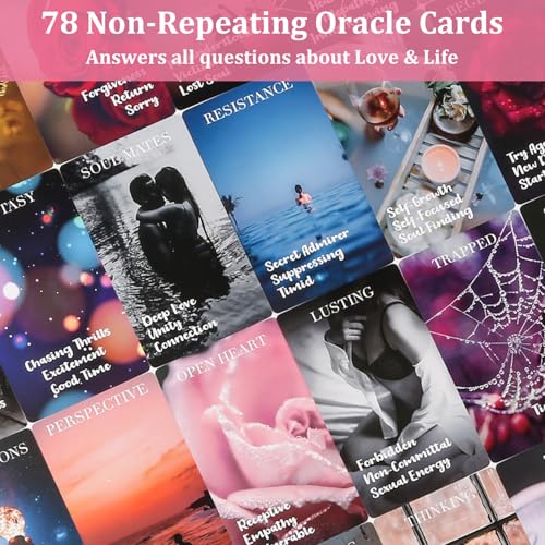 Fofeadm Oracle Cards 78 PCS Love Oracle Cards Deck with Meaning on Them Love Oracle Cards for Beginners Answers to Guiding You Through Life and Love Questions - Image 5