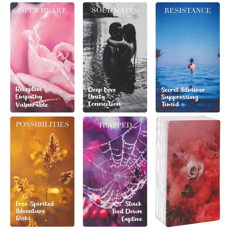 Fofeadm Oracle Cards 78 PCS Love Oracle Cards Deck with Meaning on Them Love Oracle Cards for Beginners Answers to Guiding You Through Life and Love Questions - Image 3