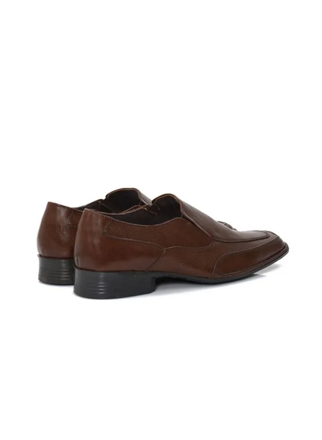 ATTILIO Men's Robert Woo 13 Oxford Derby Loafer Slip On Comfort Tan Brown Leather Work Office Formal Occasion Party Casual Wear Italian Design Anti Skid Padded Insole Trendy Fashion Premium Shoes