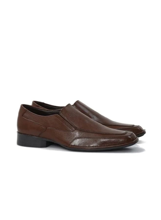 ATTILIO Men's Robert Woo 13 Oxford Derby Loafer Slip On Comfort Tan Brown Leather Work Office Formal Occasion Party Casual Wear Italian Design Anti Skid Padded Insole Trendy Fashion Premium Shoes