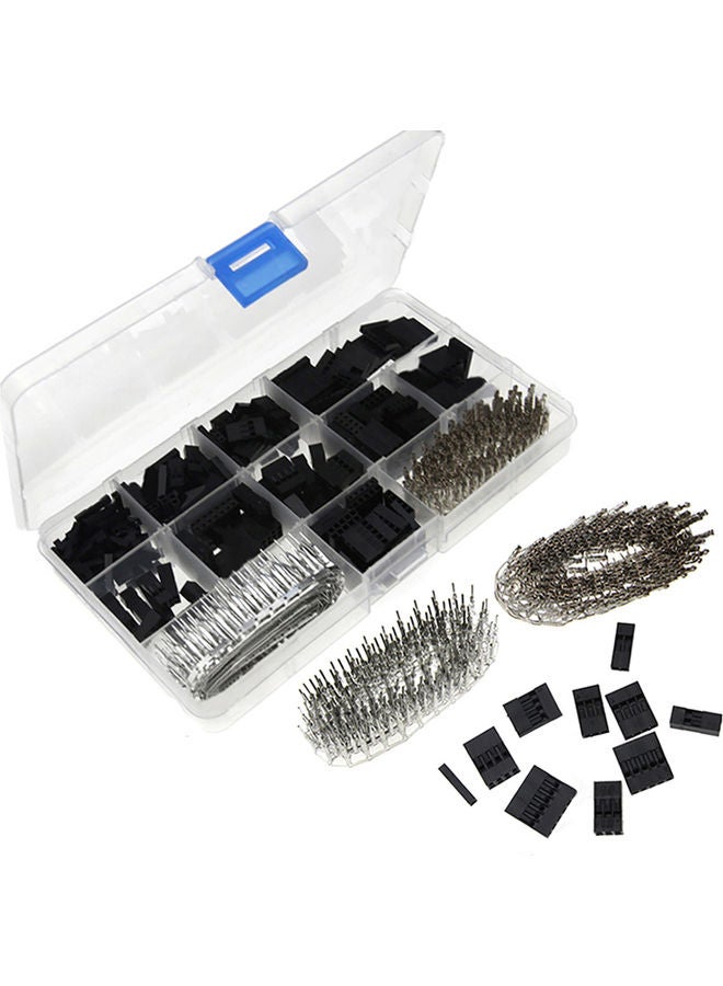 نيبمينينت مجموعة موصلات طرفية سلكية بدبوس عبارة عن 620 قطعة مع صندوق تخزين لون أسود - Image 1