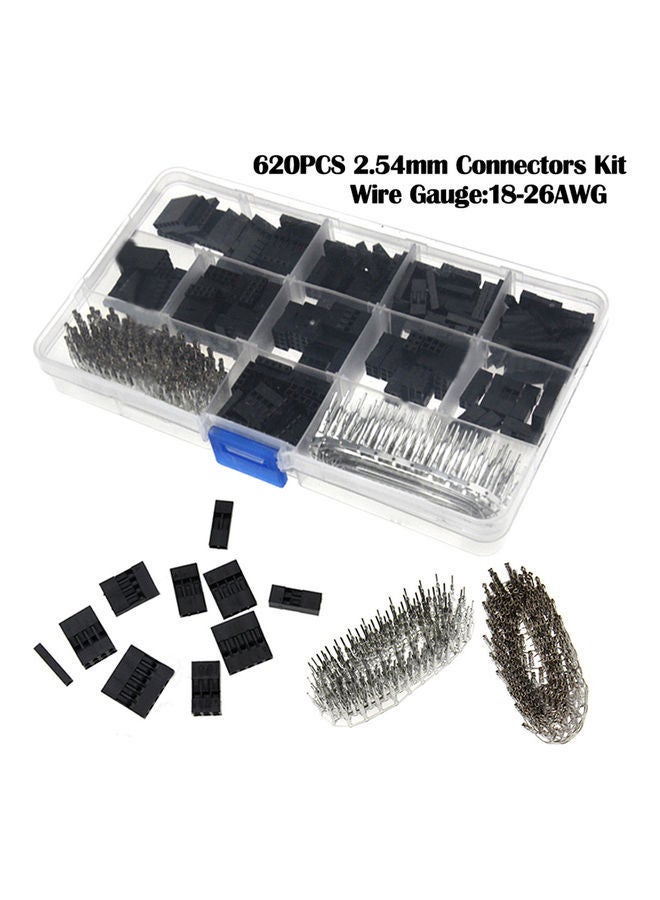 نيبمينينت مجموعة موصلات طرفية سلكية بدبوس عبارة عن 620 قطعة مع صندوق تخزين لون أسود - Image 5