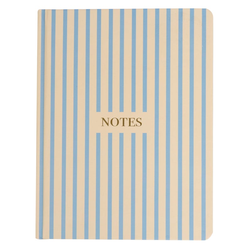 Pearhead Hardcover Journal Notebook 6x8 â€“ Cream & Blue Stripe College-Ruled Writing Journal, 200 Lined Pages for Work, School & Journaling - Image 1