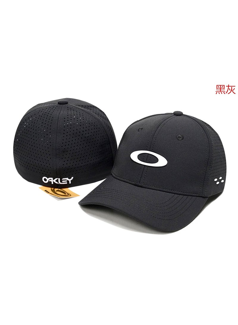 Oakley Black - Gray Perforated Adjustable Baseball Cap