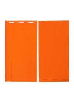 Thoraya 2 Sheets 5.4mm Silicone Beeswax Mold Beeswax Foundation Press Embosser Honeycomb Sheets Mold Bee Keeping Supplies Orange  - Image 1