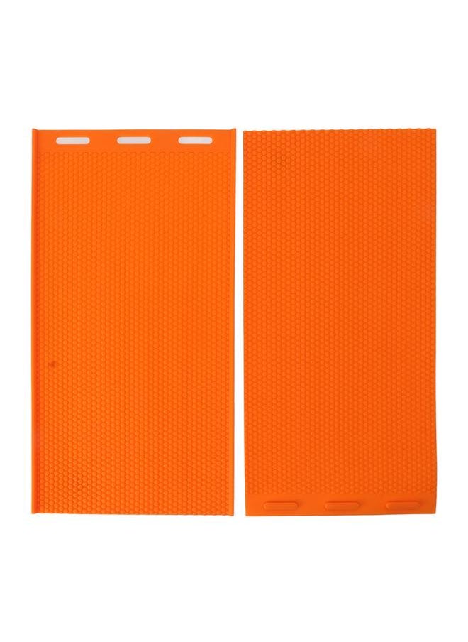 Thoraya 2 Sheets 5.4mm Silicone Beeswax Mold Beeswax Foundation Press Embosser Honeycomb Sheets Mold Bee Keeping Supplies Orange  - Image 1