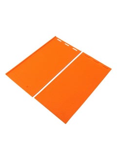 Thoraya 2 Sheets 5.4mm Silicone Beeswax Mold Beeswax Foundation Press Embosser Honeycomb Sheets Mold Bee Keeping Supplies Orange  - Image 2