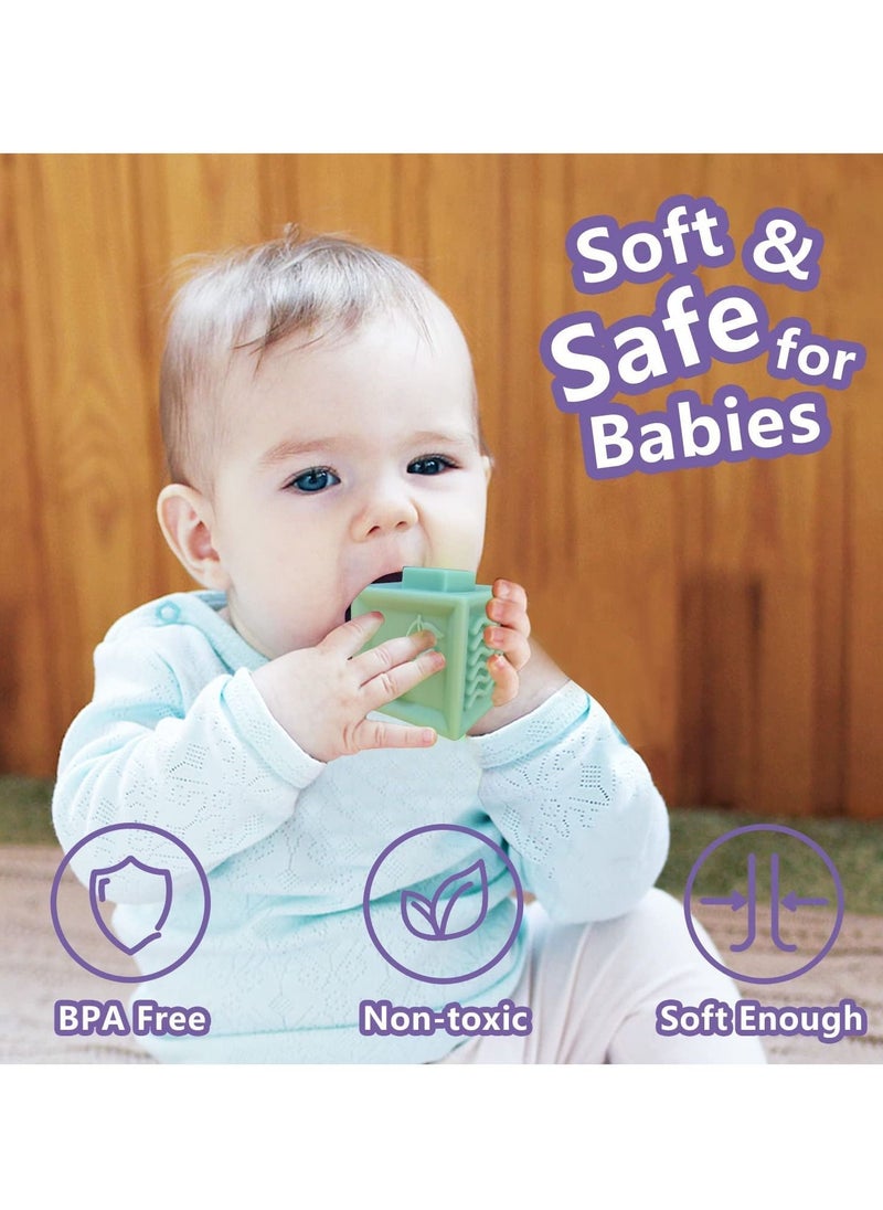 erorex - Baby Toys Soft Stacking Building Blocks Set Montessori Toys Stacking Building Blocks & Soft Infant Teething Toys & Sensory Balls for Toddlers - Image 1