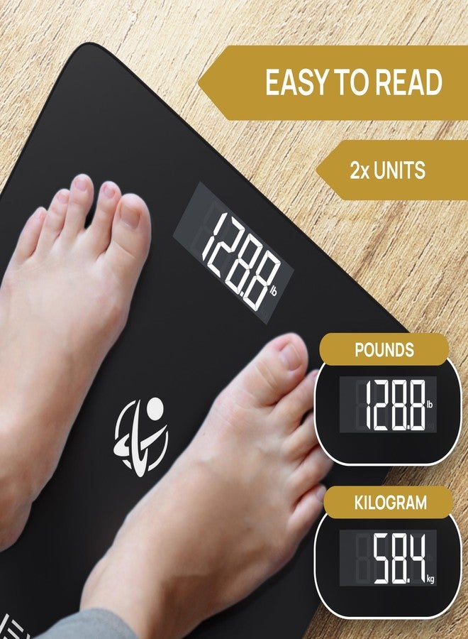 إنيفي فيت ميزان حمام INEVIFIT، ميزان رقمي عالي الدقة لقياس وزن الجسم، يقيس الوزن حتى 400 رطل. يشمل البطاريات. - Image 2