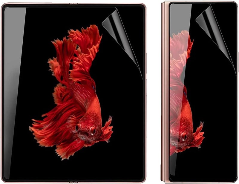 لاكيون لوكيون (قطعتان) واقي شاشة Z Fold 4 متوافق مع سامسونج جالاكسي Z Fold 4 واقي شاشة خاص (شاشة داخلية + شاشة أمامية) طبقة هيدروجيل خالية من الفقاعات (Z Fold 4) - Image 1
