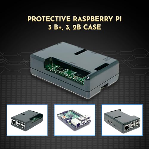 sb components Jet Black Case for Raspberry Pi 3 Model B and Raspberry Pi 2 Model B (Black) with Access to All Ports - Image 4