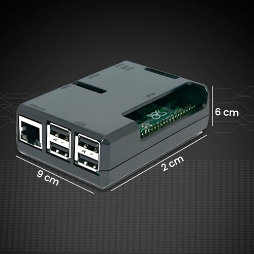 sb components Jet Black Case for Raspberry Pi 3 Model B and Raspberry Pi 2 Model B (Black) with Access to All Ports - Image 5
