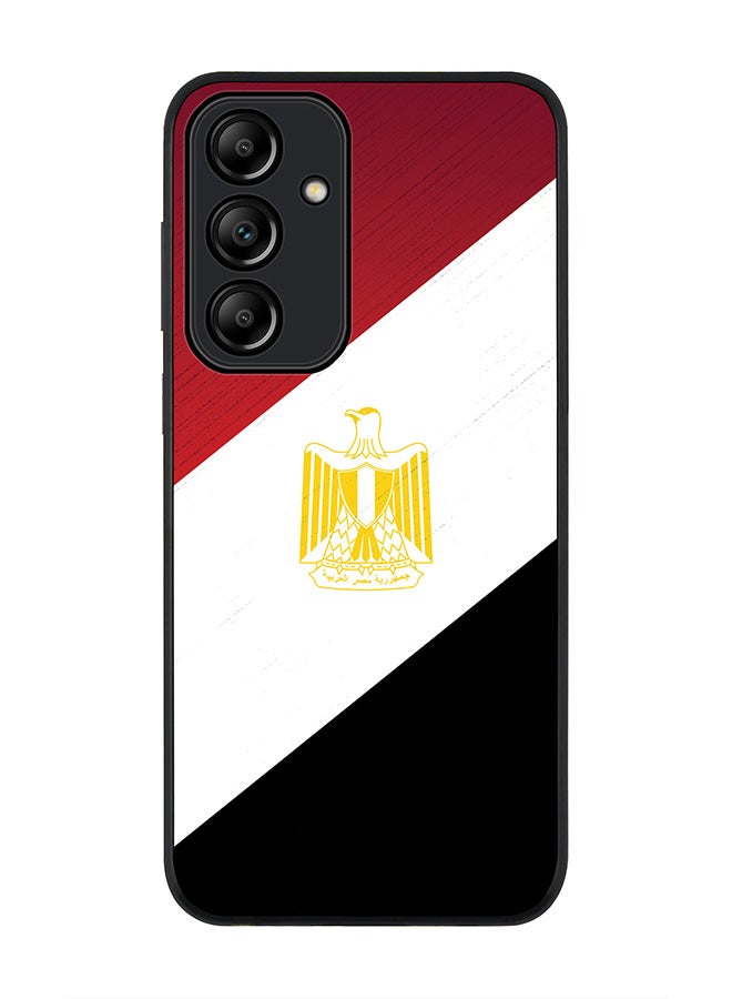 Stylizedd Rugged Black Edge Case for Samsung Galaxy A55, Slim fit Soft Case Flexible Rubber Edges Anti Drop TPU Gel Thin Cover -  Flag Of Egypt - Image 1