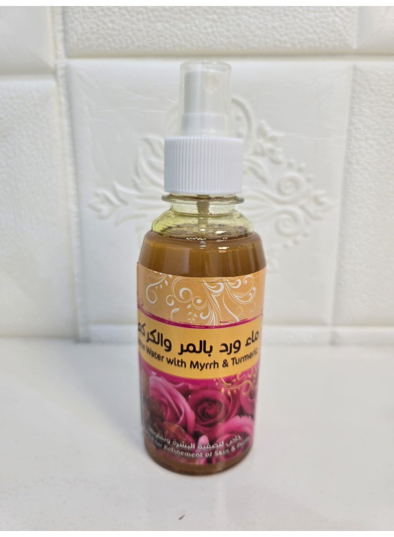 Rose water with myrrh and turmeric, an effective natural formula to purify and nourish the skin, 250 ml