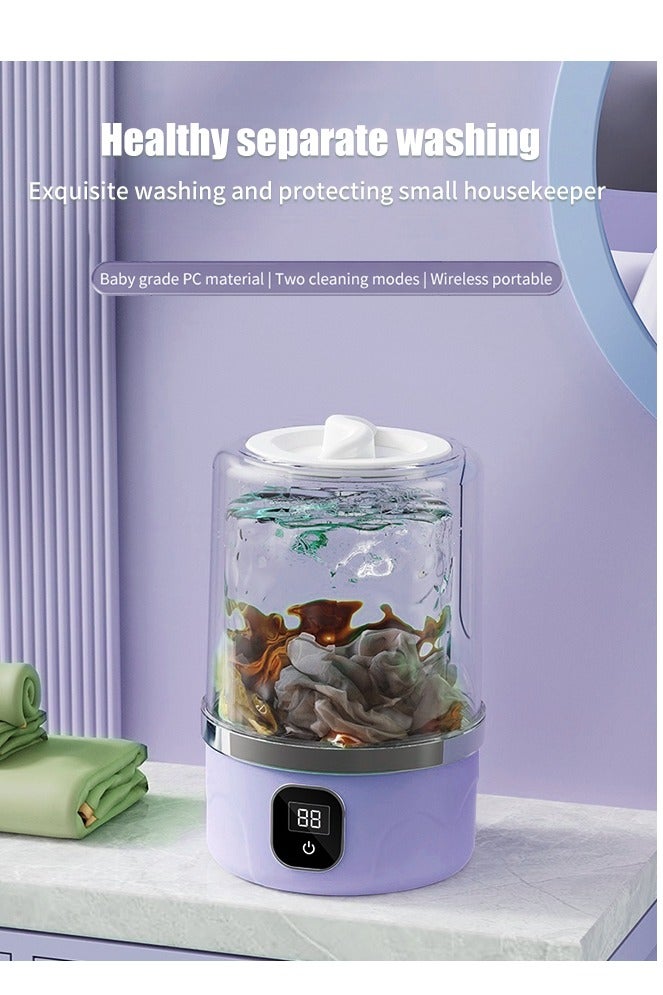 APEX 1L Portable Underwear Washer, 2025 Upgraded Mini Washing Machine | Cordless & Rechargeable Laundry Cup for Bra, Underwear, Socks Compact Travel-Friendly Washer - Image 2