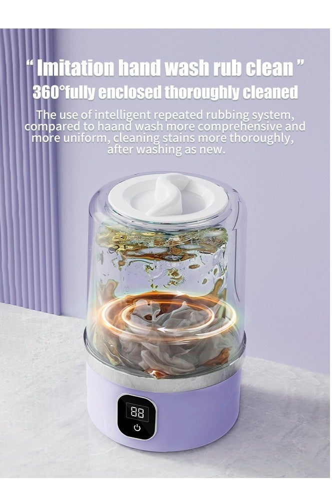 APEX 1L Portable Underwear Washer, 2025 Upgraded Mini Washing Machine | Cordless & Rechargeable Laundry Cup for Bra, Underwear, Socks Compact Travel-Friendly Washer - Image 3