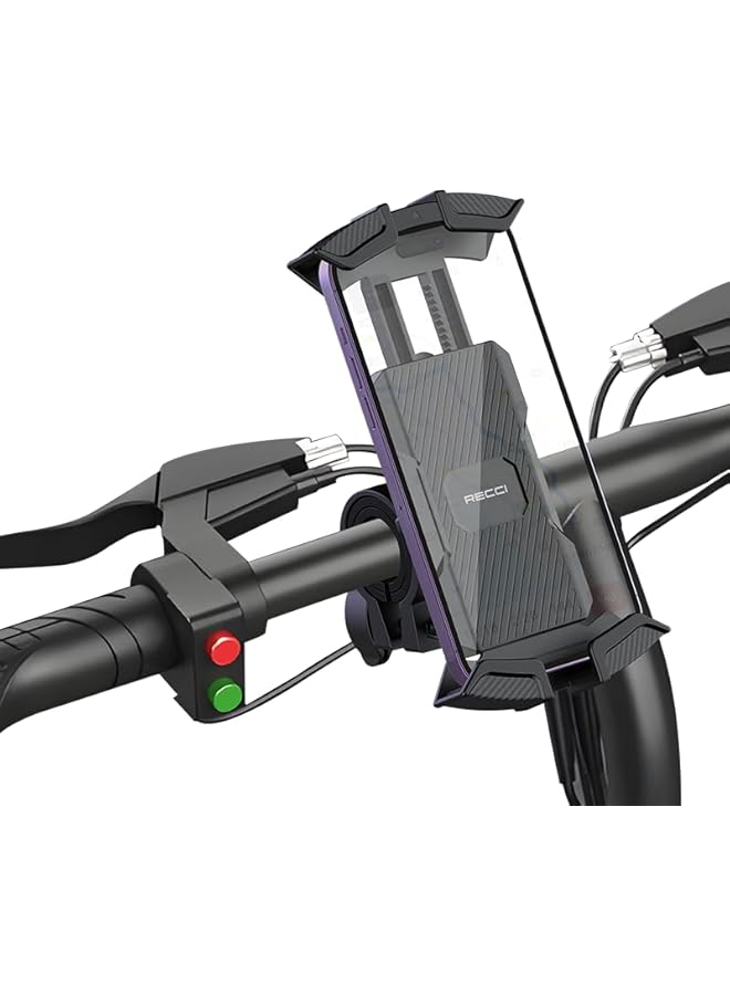 S-TOP RHO-C33 Motorcycle Phone Holder - 360° Rotation, Drop-Proof, Universal Compatibility for 4.7-6.8 Inch Phones, ABS+PC+Silicone Build, Sturdy Grip for Bikes, Scooters, Electric Cars & Motorcycles - Image 1