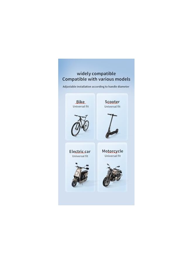 S-TOP RHO-C33 Motorcycle Phone Holder - 360° Rotation, Drop-Proof, Universal Compatibility for 4.7-6.8 Inch Phones, ABS+PC+Silicone Build, Sturdy Grip for Bikes, Scooters, Electric Cars & Motorcycles - Image 4