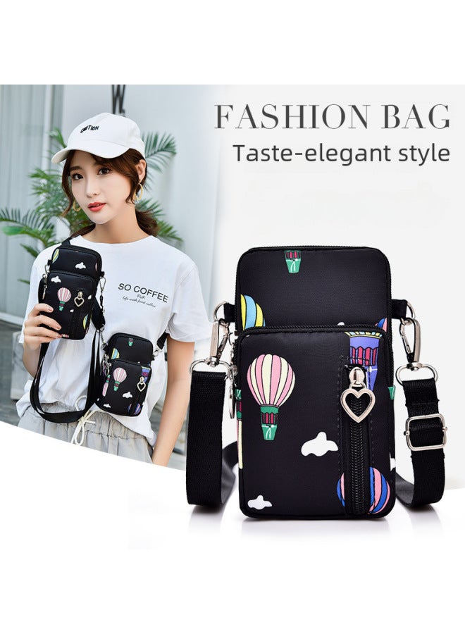 Generic Women's Mini Crossbody Cellphone Bag Style Coin Purse Korean Version Small Vertical Sports Arm Bag Neck Pouch-Color:Large Solid Fuchsia  - Image 2
