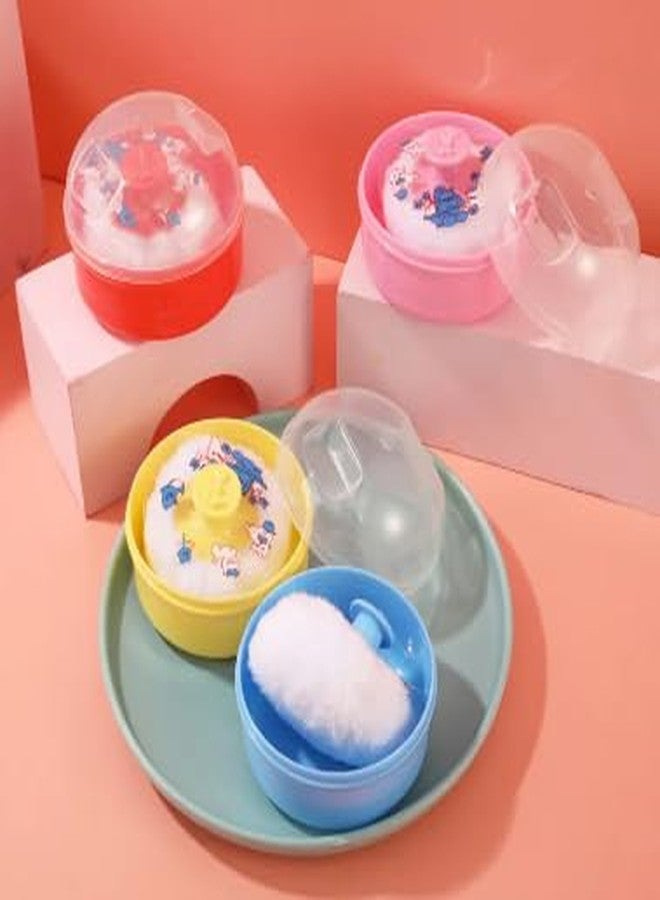 TEDDYIFY Baby Body Powder Container Powder Puff Box Puff Sponge Case for Baby Infant Newborn Home and Travel (Assorted color(Pack of 1)) - Image 1