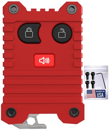Dubbs Hardware Upgraded Key Fob Case for Ford 3 4 Button Key Cover Durable Protection AntiSlip Grip Easy Installation Compatible for Ford FSeries Explorer Edge More Red Fob 3 Button - Image 1