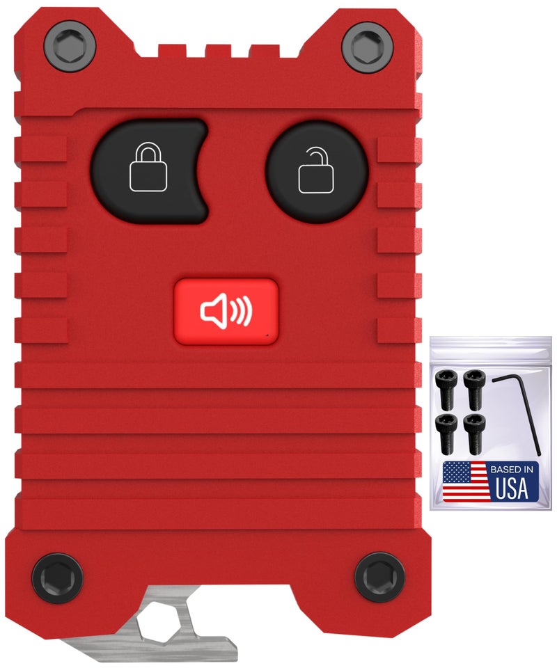 Dubbs Hardware Upgraded Key Fob Case for Ford 3 4 Button Key Cover Durable Protection AntiSlip Grip Easy Installation Compatible for Ford FSeries Explorer Edge More Red Fob 3 Button - Image 2