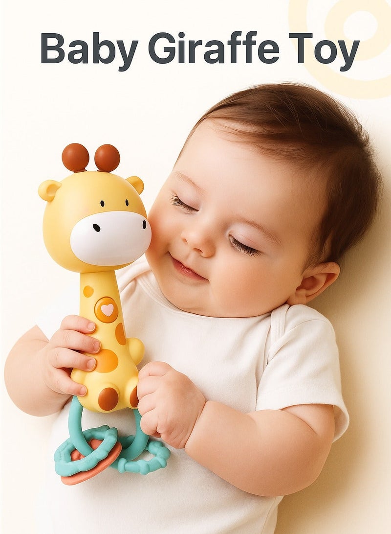 Giraffe Baby Rattle with Teether – Infant Handheld Music Toy for Early Sensory Development - Image 2