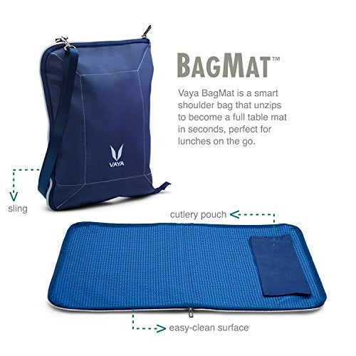 VAYA BAGMAT Office Lunch Bag with Sling for Tiffin Box and Water Bottle, Blue - Image 5