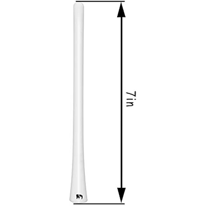 rayihni 7" inch Flexible Copper Core Antenna, Compatible with Jeep Wrangler JK JKU JL JLU Rubicon Sahara Gladiator (JL) [JT] Renegade Cherokee - Designed for Optimized FM/AM Reception (White) - Image 3