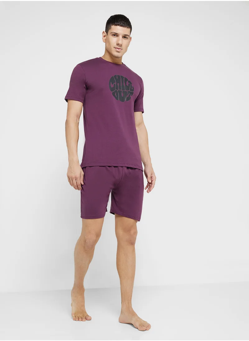 سفنتي فايف Nightwear T-Shirt & Shorts Sets