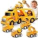 Nicmore Construction Truck Toddler Toys Car Toys for 1 2 3 4 Year Old Boy 5 in 1 Carrier Toys for Kids Age 13 24 18 Months 2 Year Old Boy Christmas Birthday Gifts - Image 4