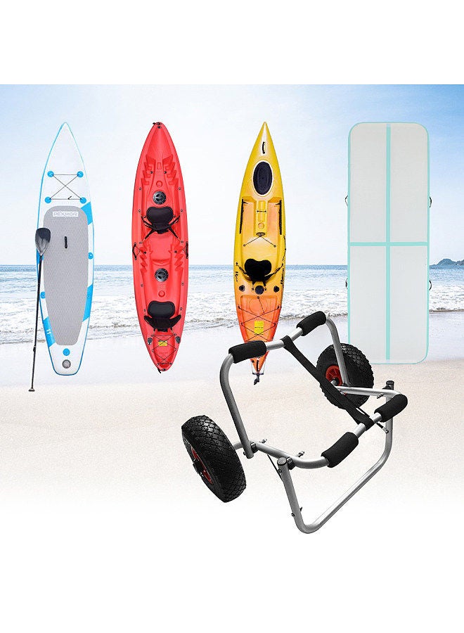 Generic 80KG Loading Capacity Foldable Kayak Trolley Energy-saving Two-wheeled Carrier Cart - Image 4