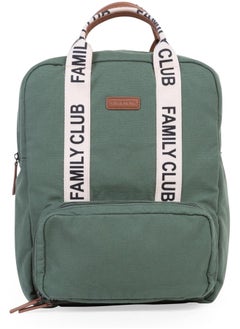 CHILDHOME Childhome, Family Bag Club Changing Backpack, Large Capacity, Multifunctional, 11 Compartments, Isothermal Pockets, Trolley Suitcase, Pushchair Attachment, 20.5 L, Green  - Image 1