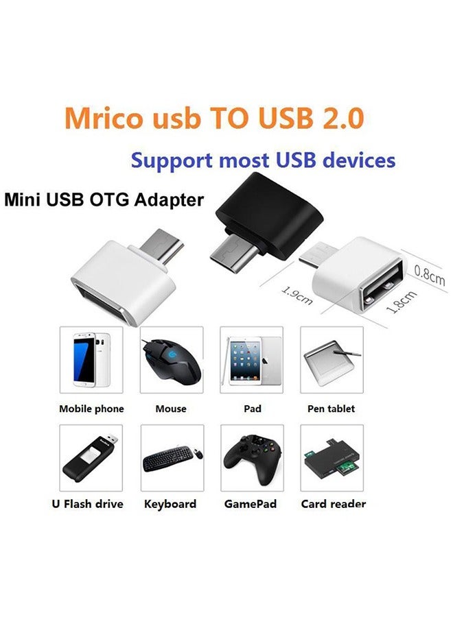 Mini OTG Data Converter V8 Converter USB 2.0 to Micro USB Adapter for Android Phones (White) - Image 4