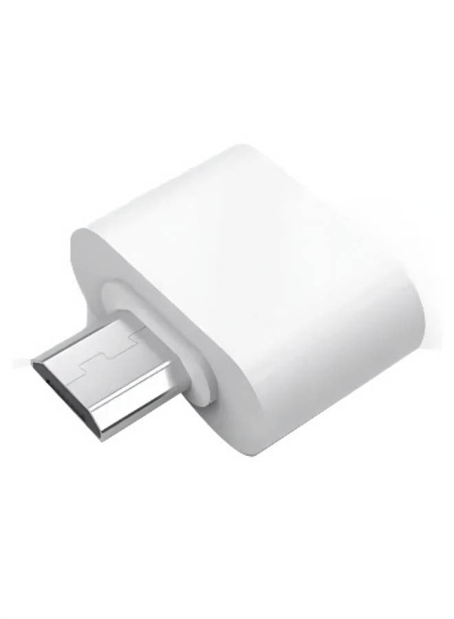 Mini OTG Data Converter V8 Converter USB 2.0 to Micro USB Adapter for Android Phones (White) - Image 2