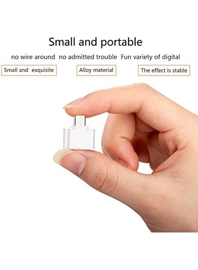 Mini OTG Data Converter V8 Converter USB 2.0 to Micro USB Adapter for Android Phones (White) - Image 3