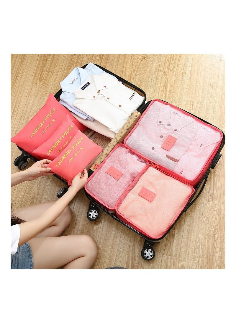 BP 6-Piece Packing Cubes Luggage Bags Red  - Image 2
