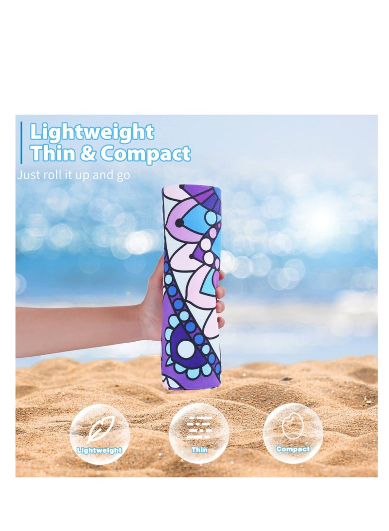 Excefore Sand Free Beach Towel, Large Lightweight Towels, Microfiber Quick Dry, Super Absorbent Beach Towel, Suitable for Swimming, Camping, Holiday - Image 2