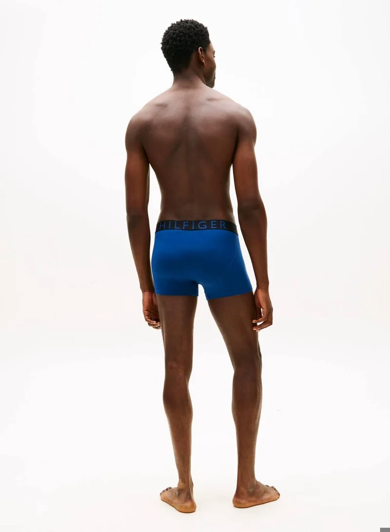 Tommy Hilfiger Brz Blu/Blk/Blu Jn 3 Pack Cotton Stretch Trunks for Men | Best Price UAE