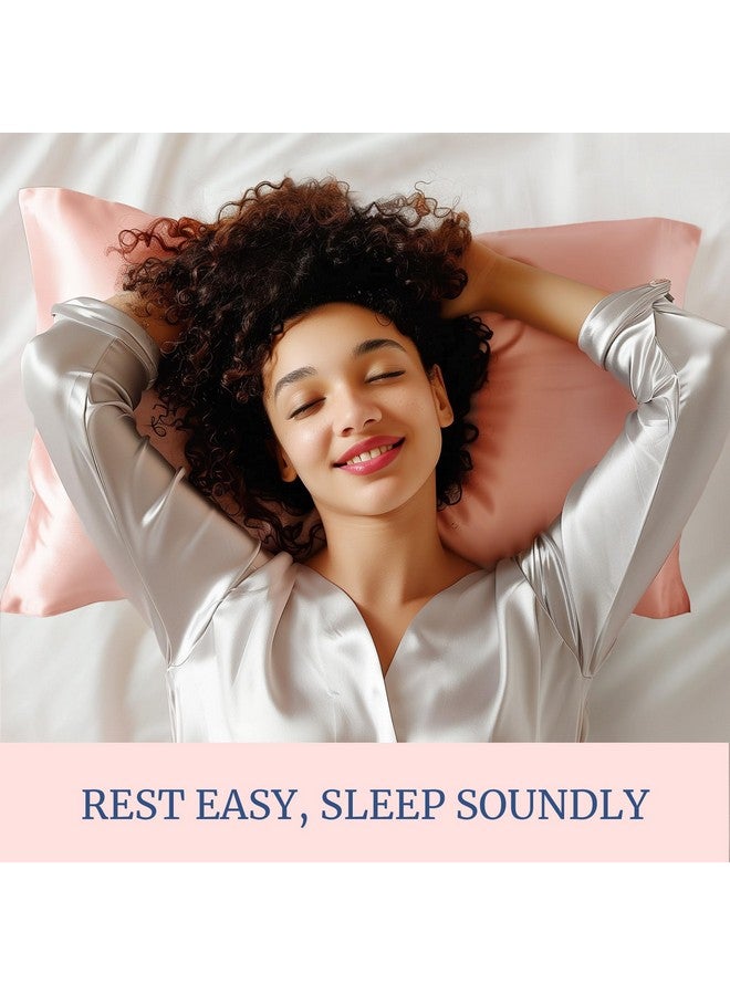 BEDELITE Satin Pillowcase for Hair and Skin, Super Soft and Cooling Similar to Silk Pillow Cases 2 Pack with Envelope Closure, Gift for Women Men(20"x26" Standard Size, Coral) - Image 4