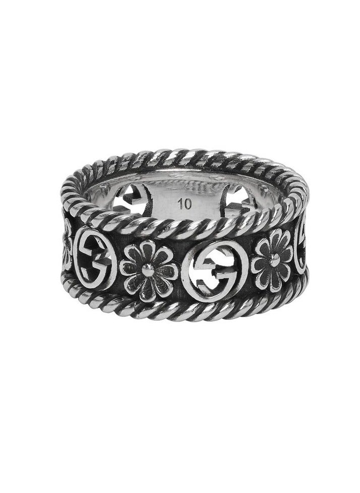 Ring - Gucci Sterling Silver Interlocking G Ring - Image 1