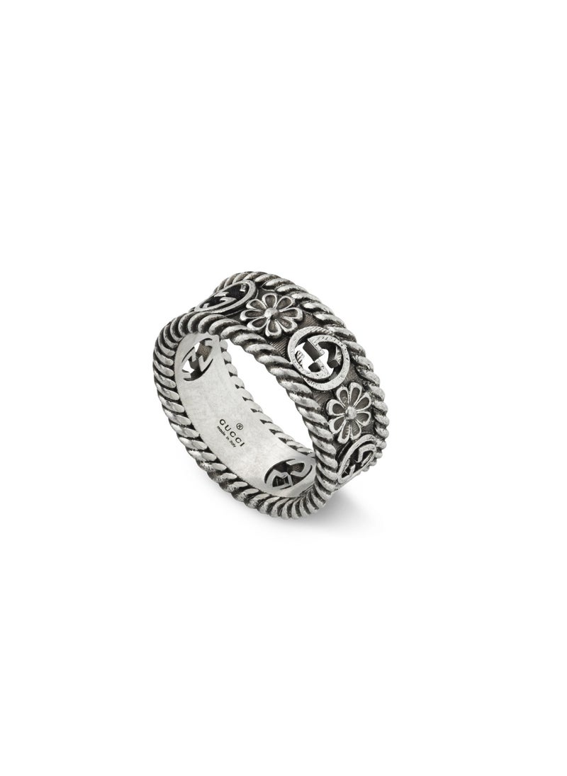 Ring - Gucci Sterling Silver Interlocking G Ring - Image 1