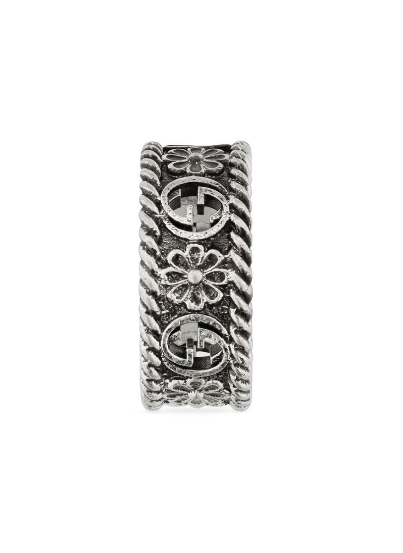 Ring - Gucci Sterling Silver Interlocking G Ring - Image 1
