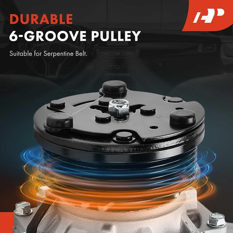 A-Premium Air Conditioner AC Compressor with Clutch for Chevrolet, GMC, Buick, Isuzu, Oldsmobile, and Saab - Image 3