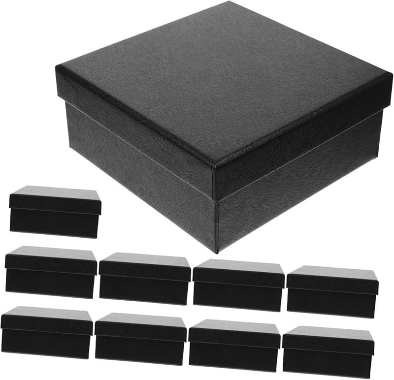 Black Birthday Gift Boxes 10pcs Portable Candy Cases Elegant Party Favor Wrapping - Image 2